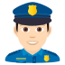 👮🏻‍♂️ man police officer: light skin tone display on JoyPixels